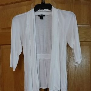 White Half-Sleeve Cardigan